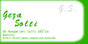 geza solti business card